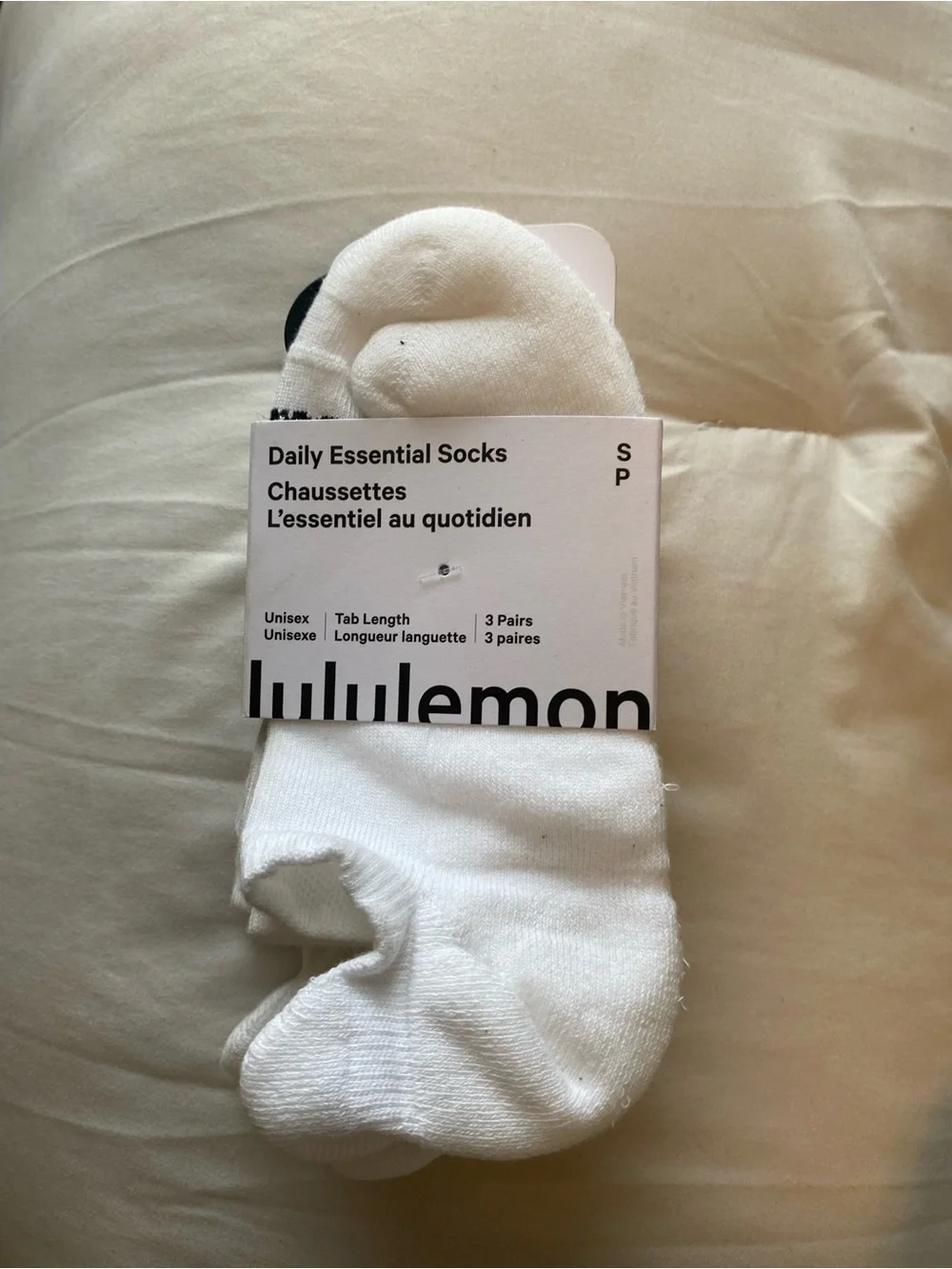 lululemon athletica White Unisex Daily Essential Tab Socks 3 Pack